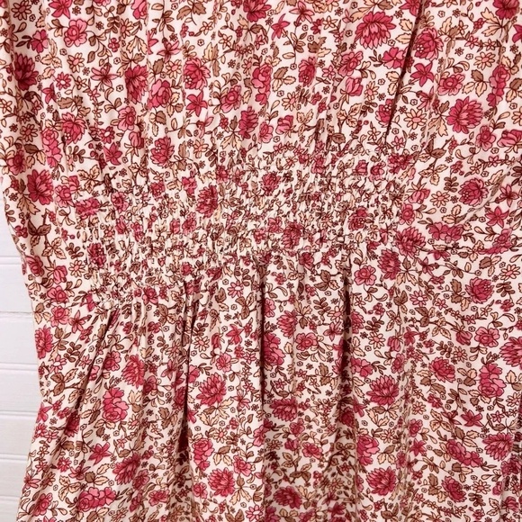 Princess Polly Floral Mini Dress Multicolor V-Neck Puff Short Sleeve Size 4 - Picture 8 of 12